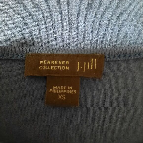 J.‎ Jill Women's Blue Rayon Blend Sleeveless Crew Neck Midi Blouse Size XS - Picture 7 of 7